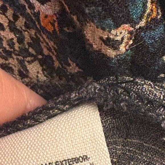 Free People Black Long Sleeve A-line Dress with Scoop Neck - Picture 4 of 4